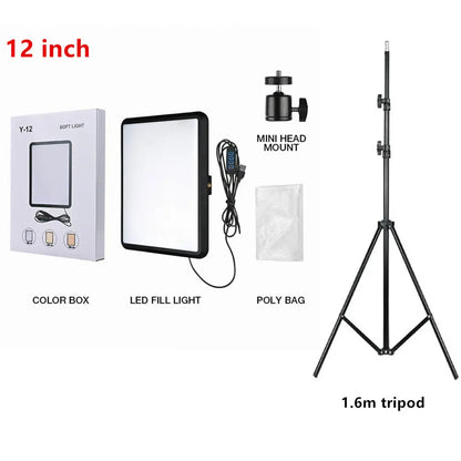 High Power 352 Led Video Light 2800K-7000K Panel Light Studio Fill Lamp Photography Lighting Photo w Light Stand for Live Stream