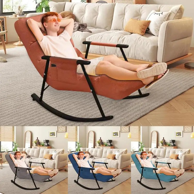 Double Rocking Chair Leisure Chair Waterproof Anti-fouling And Anti-tipping Sofa Chair For Bedroom Balcony Living Room Lazy Nap