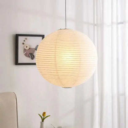 Japanese Noguchi Isamu Paper Chandelier Rice Paper Paper Art Lantern Ball Bedroom Livingroom Tea Room Zen Lamps Pendant Lights