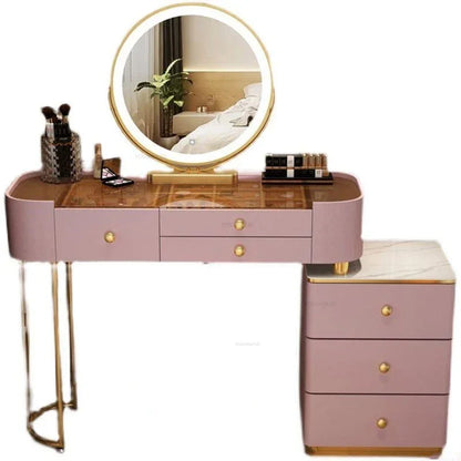 Glass Dressers  Bedroom Furniture Luxury Dressing Table with Mirror Home Vanity Makeup Table Storage Cabinet z