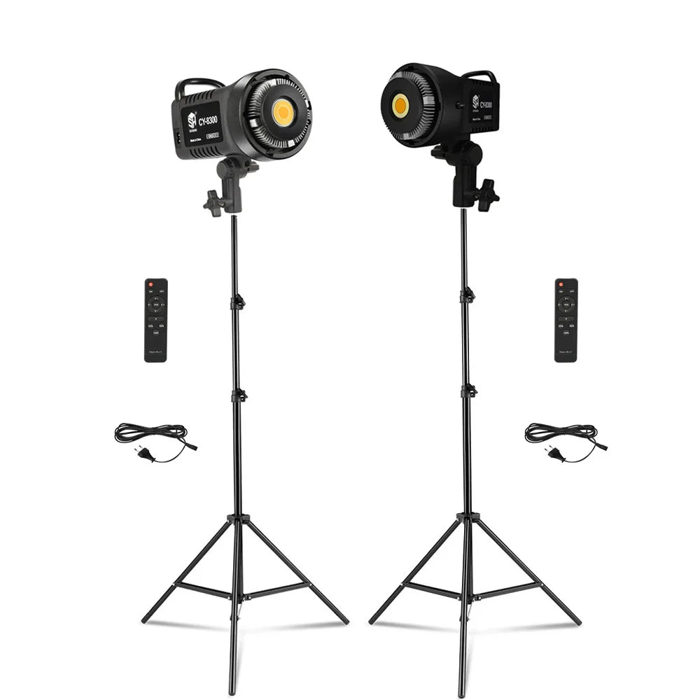 2 pack 100W Photography LED Video Light  Daylight-Balanced Sun Lamp for Portrait Flash Studio Accessories Youtube Live