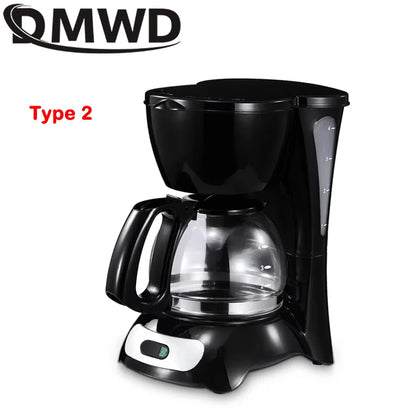 110V Electric Drip Coffee Maker 650ml Household Semi-automatic Brewing Tea Pot American Coffee Machine Espresso Cafe Maker 220V