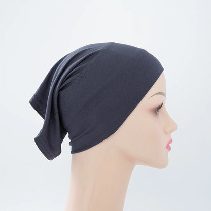 56colors Fashion Women Inner Hijab Tube Muslim Cap Bonnet Plain Islamic Underscarf Bamboo Jersey Undercaps