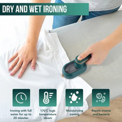 Mini Rotatable Garment Steamer Handheld Ironing Machine Wet and Dry Ironing Machine Home Traveling Clothes Steamer