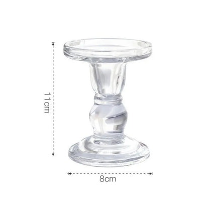 Simple Candle Cup Holder Transparent European Candlestick Empty Cups Candles Glass Light Jar Wedding Restaurant Candle Container