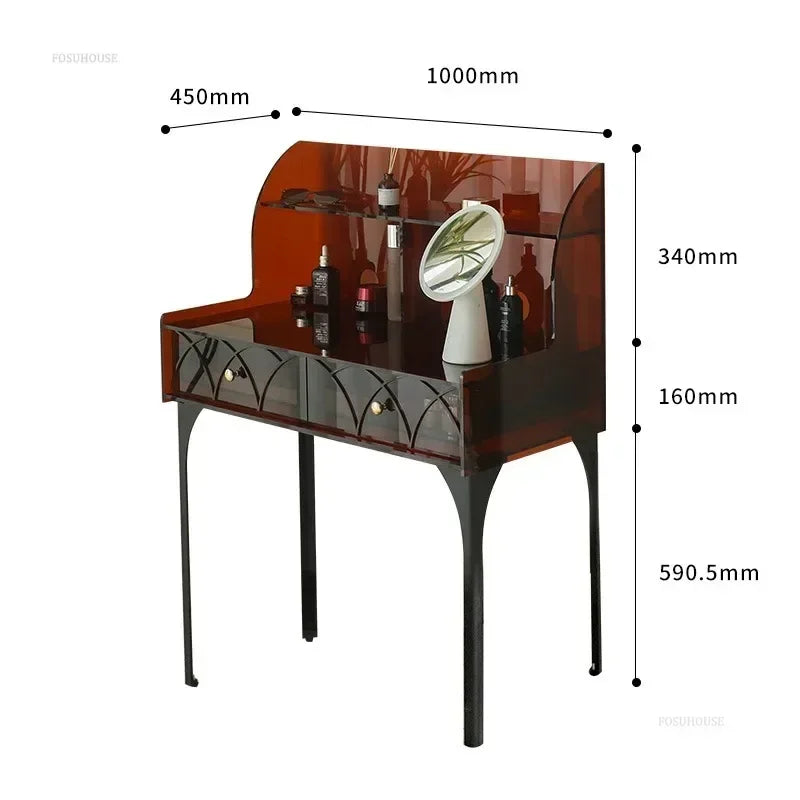 Modern Acrylic Makeup Tables for Bedroom Dressing Table Creative Dressers Simple Vanity Desk with Storage Drawer Rack k