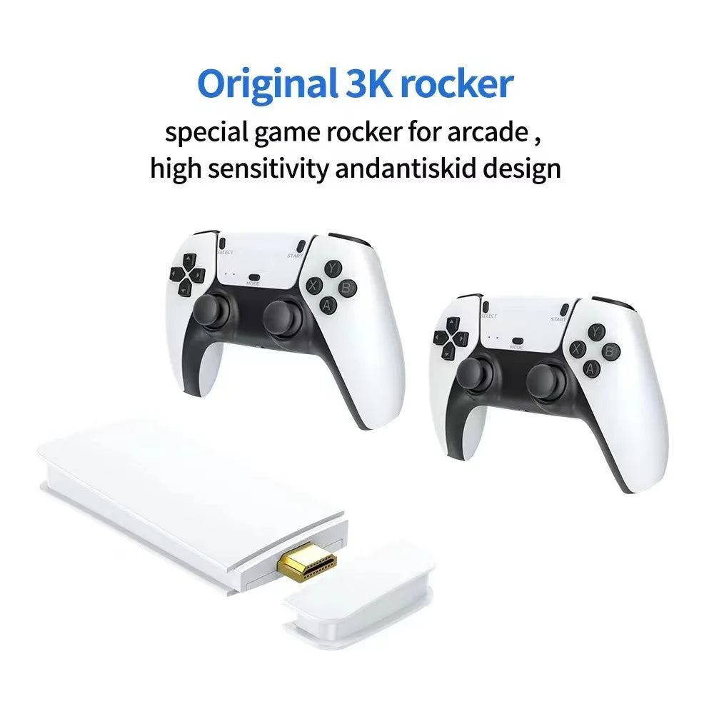 LooXArcade© M15 Game Stick Mini TV Handheld Game Console Wireless Gamepads Video Game 64G 20000+ Retro Game HD Output Two-player for PS1 Etc