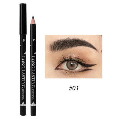 Eyeliner Eyebrow Pencil 2 In 1 Waterproof Non-smudge Quality Professional Makeup Long Lasting Natural Eyeliner Moderate Hardness