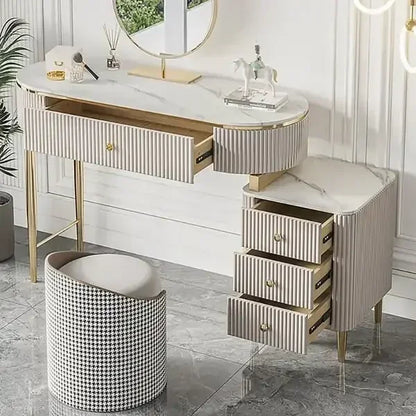 Bedroom Bedroom Vanities Dresser Desk Lights Drawers Modern Makeup Vanity Table Set Dressing Tables With Mirror And Light