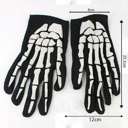 1 Pair Male Gloves Mittens Fashion Men Horror Skull Claw Bone Party Supplies Favors Halloween DIY Decoration