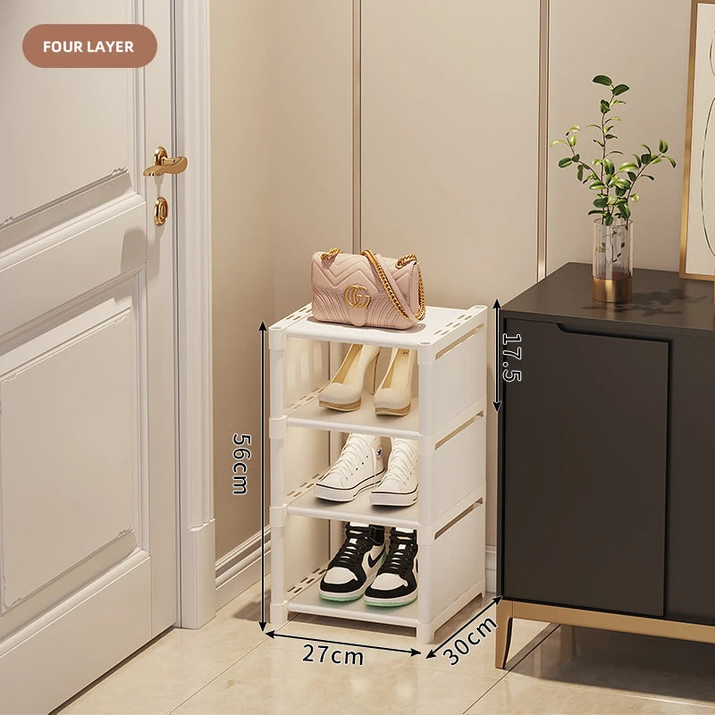 Shoe Rack Storage Organizer Simple Multi-Layer Living Room Vertical Shoes Rack Sneakers Cabinets Removable Household Furniture