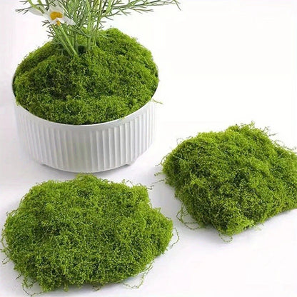 Green Fake Moss DIY Crafts Grass Artificial Moss Faux Preserved Moss Green Plant Home Room Garden Decor Landscape Fake Grass