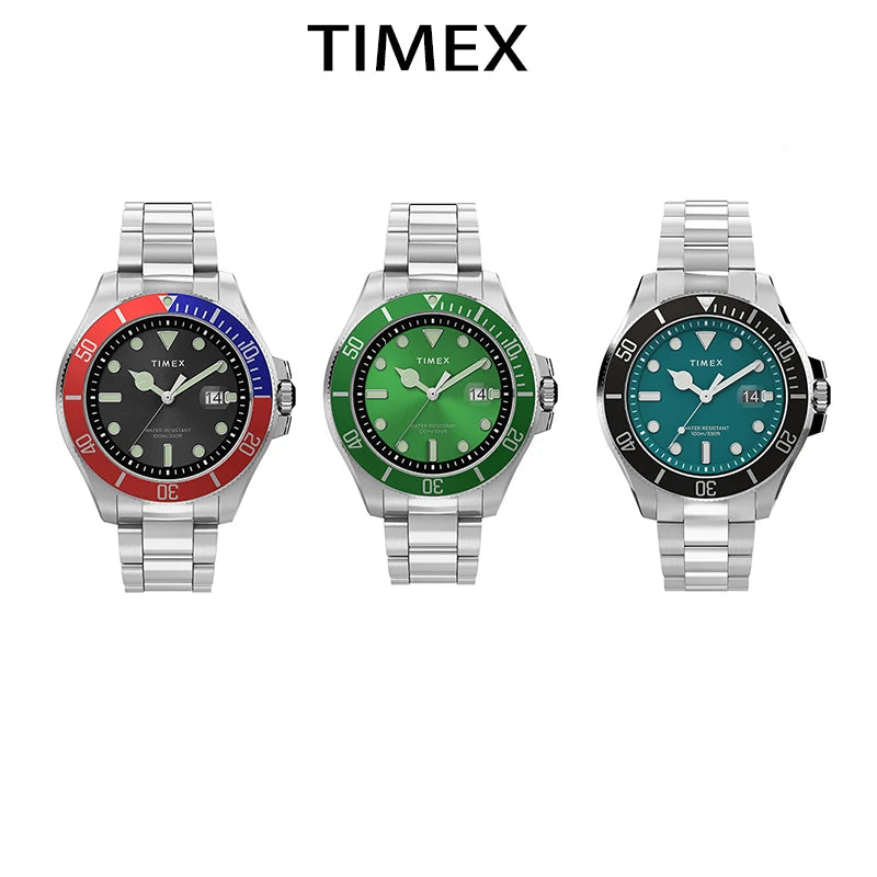 TIMEX Brand  Men's Watch Luxury Leisure Multifunction Watches for Men Calendar Quartz Steel Strip Wristwatch