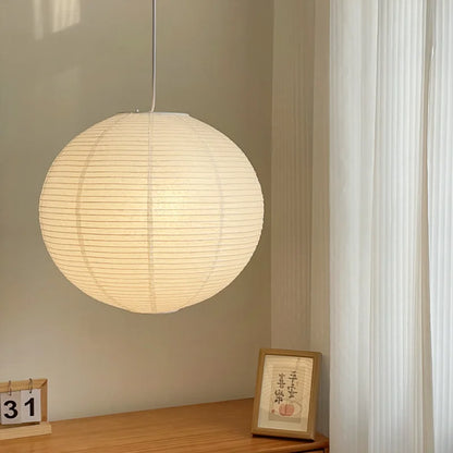 Japanese Noguchi Isamu Paper Chandelier Rice Paper Paper Art Lantern Ball Bedroom Livingroom Tea Room Zen Lamps Pendant Lights