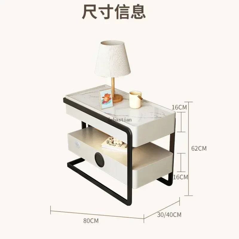 Multi Functional High-end Living Room Sofa with A High-end Feel, Extremely Narrow Storage Cabinet Side Table Edge Cabinet