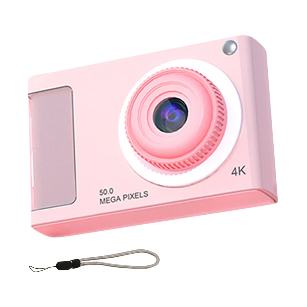 48MP HD Digital Camera 2.4in IPS Display 16X Zoom Video Camera with Fill Light 4K Student Selfie Camera for Kids Students Teens