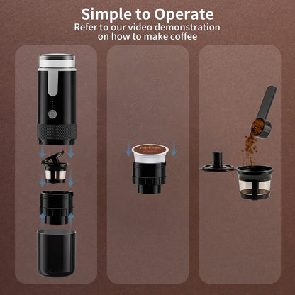 New Coffee Maker Electric Capsule Ground Coffee Brewer Portable Coffee Machine Fit Coffee Powder and Coffee Capsule