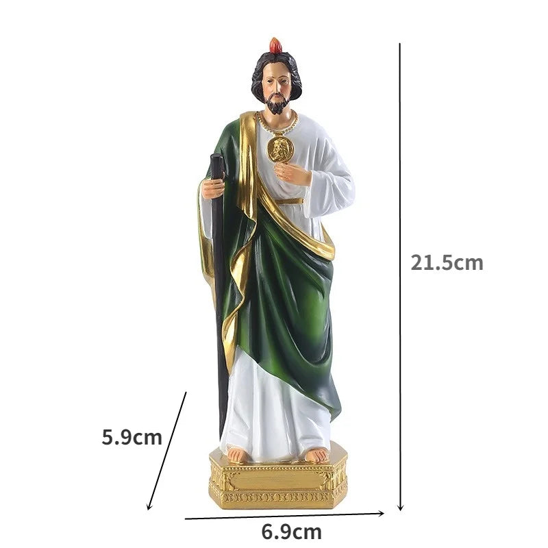 1Pc 8" St. Judas Statue Figurine Crutches Room Decorations Religious Gifts Collection Home Decor