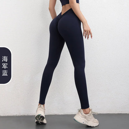 Back V Energy Leggings Push Up Sports Women's Fitness Running tTraining Yoga Pants Energy Leggings Gym Girls Leggings