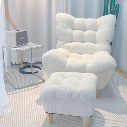 XD Lazy Sofa Cream Technology Cloth Sleepable Bedroom Small Sofa Tatami Single Sofa Adjustable Backrest Lounge Sofa Balcony Sofa