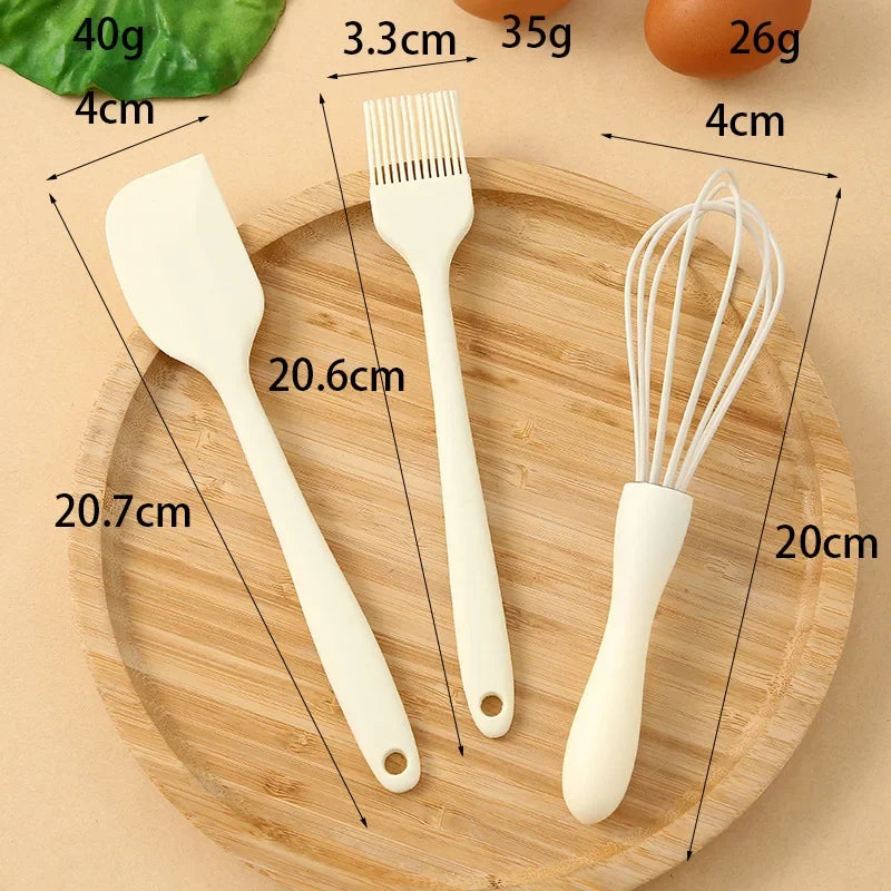 Silicone Utensils Kitchen Kit Barbecue Oil Brush Kitchen Useful Things Cake Cream Spatula Egg Beater Knife Set Gadgets Accessory