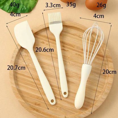 Silicone Utensils Kitchen Kit Barbecue Oil Brush Kitchen Useful Things Cake Cream Spatula Egg Beater Knife Set Gadgets Accessory