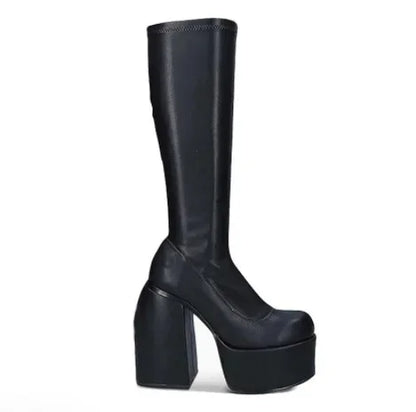 Autumn Winter Womens Boots Punk Over The Knee Boots Platform Shoes for Women 2024 Sexy Ladies High Boots Gothic Chaussure Femme