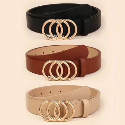 Waist Decoration Fashion Versatile Leather Stylish Belt Casual Luxury Design Slide Buckle Belt Simple Waistband For Women Girl