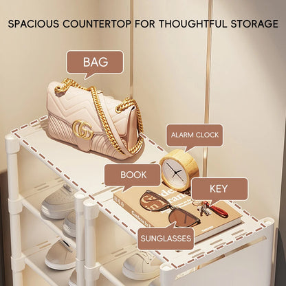 Shoe Rack Storage Organizer Simple Multi-Layer Living Room Vertical Shoes Rack Sneakers Cabinets Removable Household Furniture