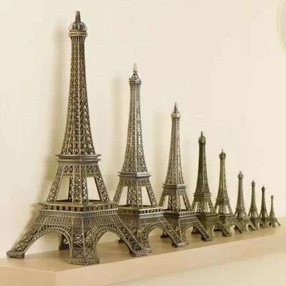 Bronze Paris Eiffel Tower Metal Crafts Home Decoration Accessories Figurine Statue Model Souvenir Home Interior Design 2023 New