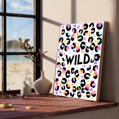 Wild Leopard Tiger Vase Flower Rainbow Girl Power Poster Kraft Paper Prints Home Room Cafe Bar Art Wall Decor Aesthetic Painting