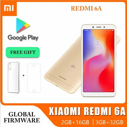 Original Xiaomi Redmi 6A Smartphone 3GB 32Gb Wholesale Xiaomi Mobile Phones Unlocked Android Google Play Global Frimware