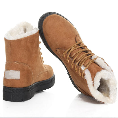 Women Boots Warm Fur Ankle Boots For Women Winter Shoes With Heels Snow Boots Winter Botas Mujer 2024 Women's Low Heel Boot