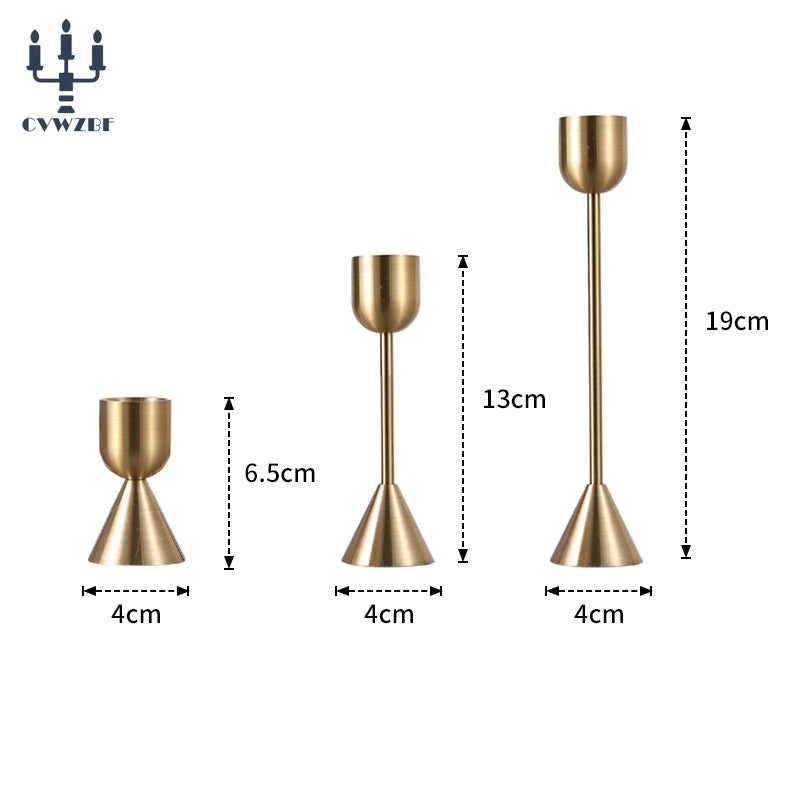 European Candle Holders Metal Candlestick Wedding Table Romantic Decoration Christmas New Year Bar Party Home Decor Accessories