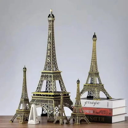 Bronze Paris Eiffel Tower Metal Crafts Home Decoration Accessories Figurine Statue Model Souvenir Home Interior Design 2023 New