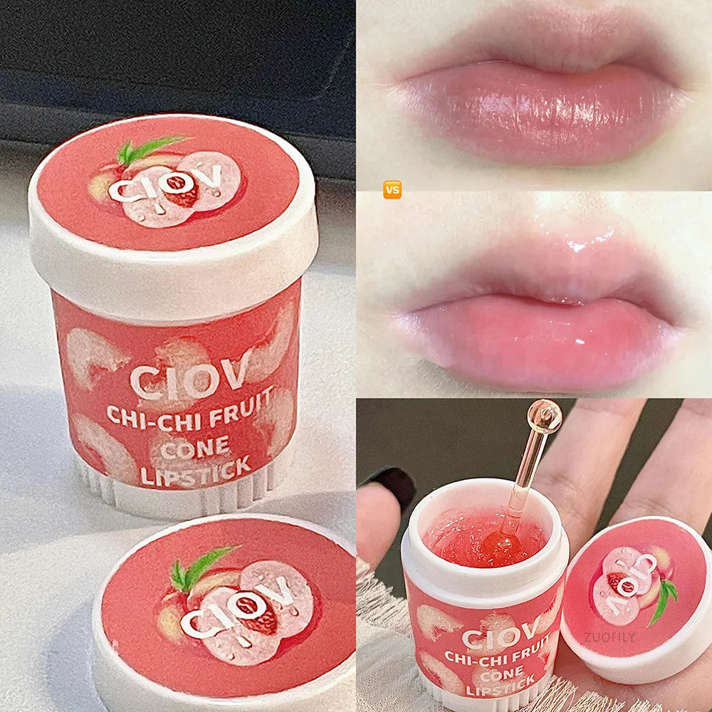 Crystal Temperature Change Lip Balm Vitality Color Lipstick Peach Girl Lip Balm Change Lipstick Lip Care Beauty Makeup TSLM1