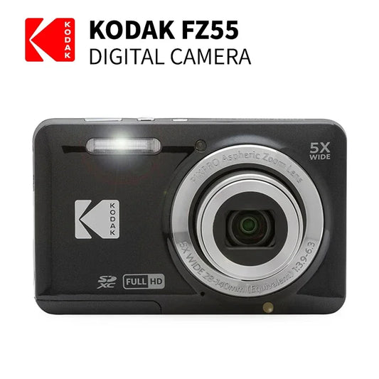 KODAK PIXPRO FZ55-RD 16MP Digital Camera 5X Optical Zoom 28mm Wide Angle 1080P Full HD Video 2.7" LCD Vlogging Camera