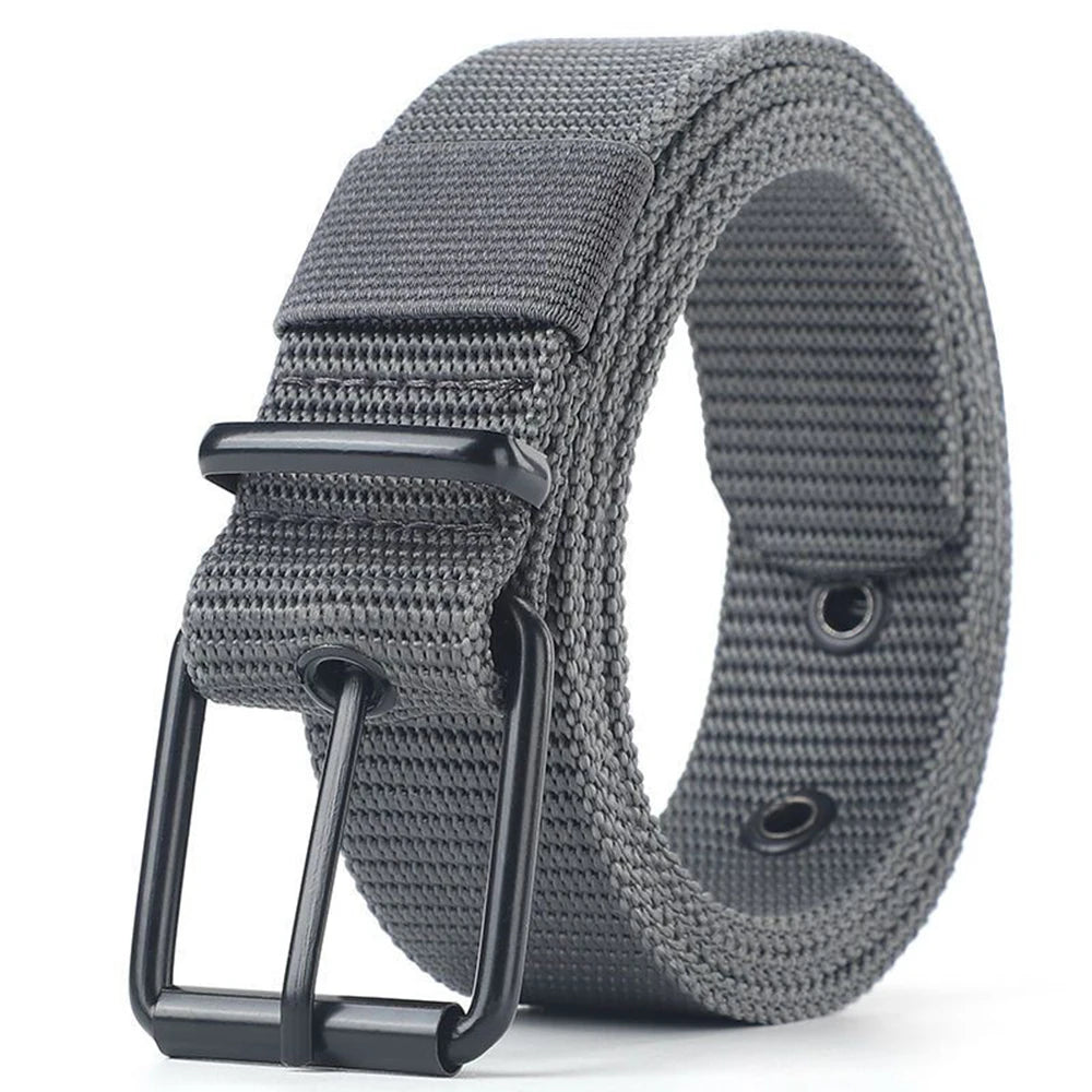 Pin Buckle Nylon Belt for Mens Outdoor Work Military Tactical Hunting High Quality Jeans Strap Canvas Casual Fashion Waistband