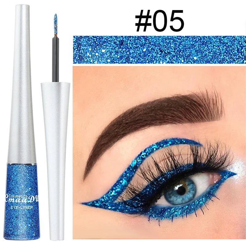 Colorful Sexy Eyeliner Liquid Blue Pencil Waterproof Easy To Wear Make Up Matte Eye Liner Red Green White Gold Brown Eyeliner