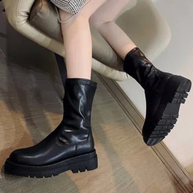 New Female Platform Thigh High Boots Fashion Slim Chunky Heels Over The Knee Boots Women Party Shoes Woman 2023