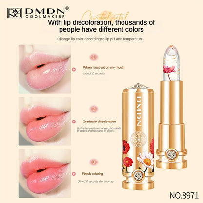 Crystal Temperature Change Lip Balm Vitality Color Lipstick Peach Girl Lip Balm Change Lipstick Lip Care Beauty Makeup TSLM1