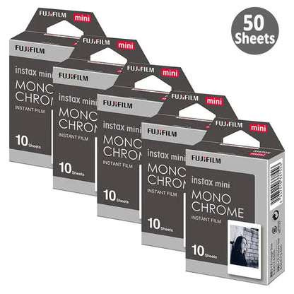 10-100 Sheets Fujifilm Instax Mini 12 Film Mono Monochrome Film For Mini SE 7+ 99 40 Evo 90 Link 2 Printer Instant Photo Camera