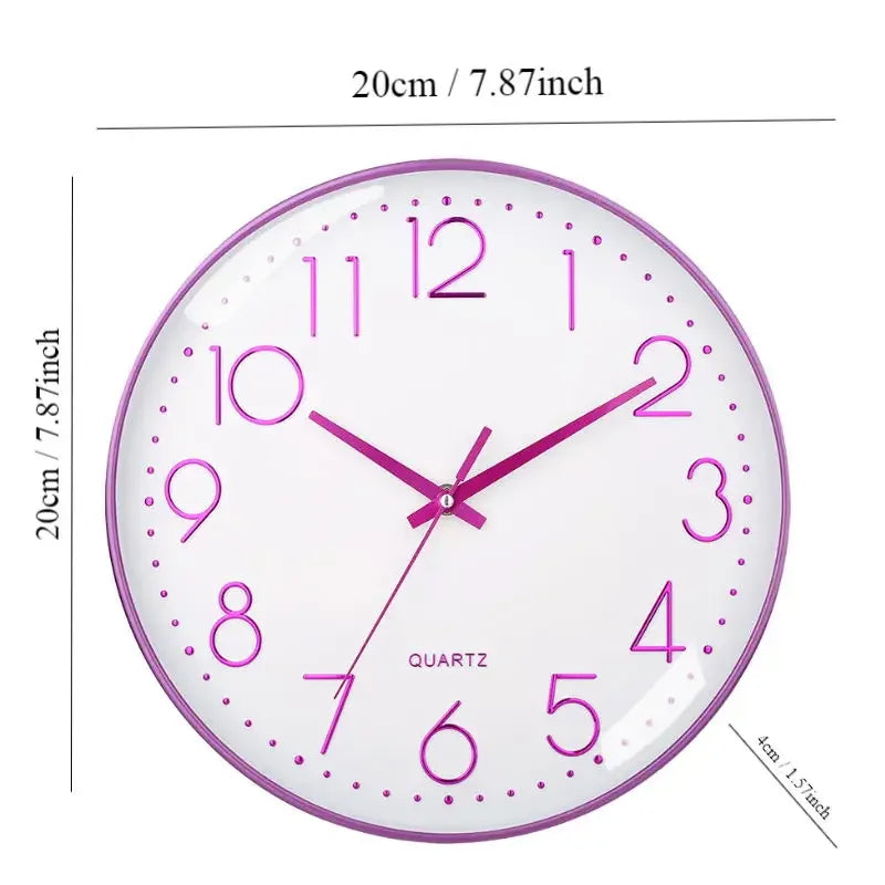 Simple Digital Wall Clock Silent Non-ticking Punch-free Wall Mounted Clock for  Kitchen Living Room Bedroom Bathroom