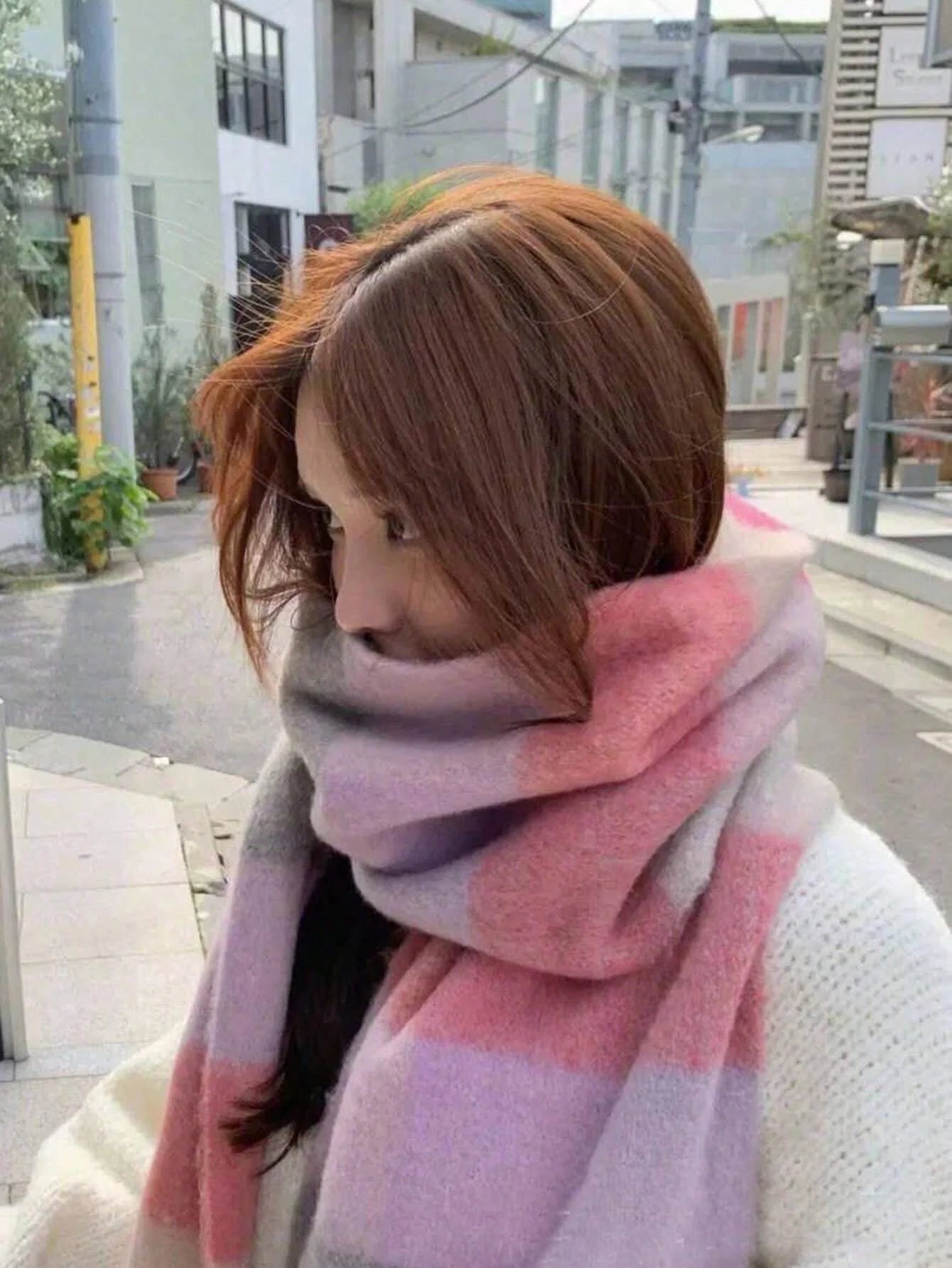 Fashion New Korea Styles Cashmere Scarf Winter Women Warm Thick Shawl Wraps Female Pashmina Long Tassel Foulard Blanket