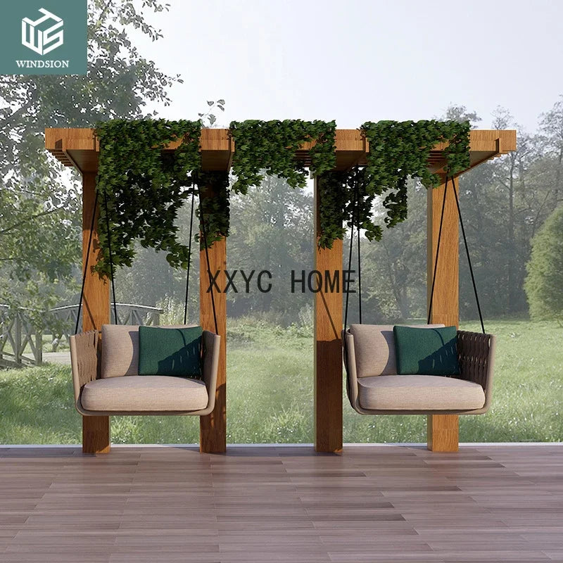 Couture Garden Furniture Rattan Balcony Swing Chair Patio Swings Hanging Chair Outdoor