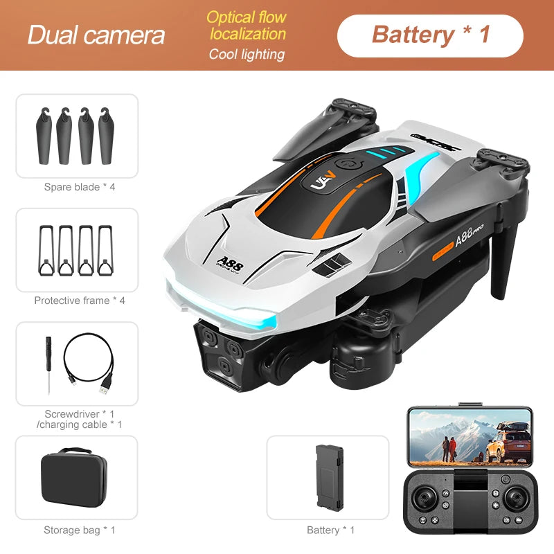 Lenovo A88 Pro Drone 8K HD Camera GPS Professional Four-way Intelligent Obstacle Avoidance Foldable Quadcopter 5G RC Toy 10000M