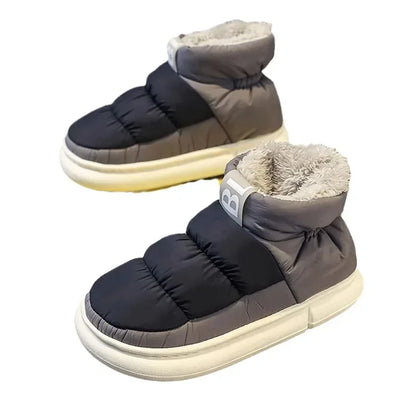 Snow Boots Men Women Winter 2024 New Lovers Plush Thick Comfortable Cotton Shoes Warm Anti Slip Outdoor Casual Shoes Flats