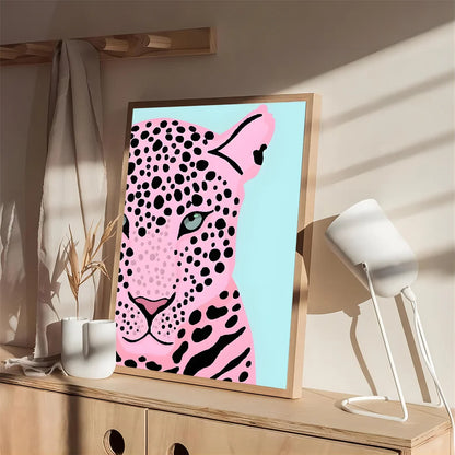 Wild Leopard Tiger Vase Flower Rainbow Girl Power Poster Kraft Paper Prints Home Room Cafe Bar Art Wall Decor Aesthetic Painting