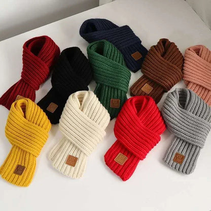 2024 New Kid Scarf Thickening Baby Winter Warm Windproof Scarf Women Knit Shawl Scarf Children Neck Collar Keep Warm Accessories