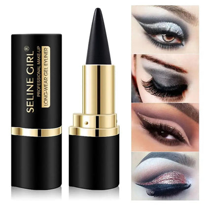 1PCS Portable Eyeliner Cream Black Eye Liner Pen Natural Waterproof Eyes Tattoo Eyeliner Professional Lasting Eyes Makeup